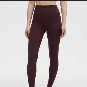 plum/burgundy lululemon leggings 🤎